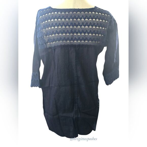 HANDMADE Traditional Laced Mexican Blouse - Picture 3 of 12